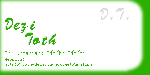 dezi toth business card